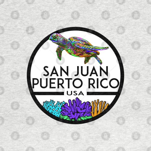 San Juan Puerto Rico Beach Sea Turtle by DD2019